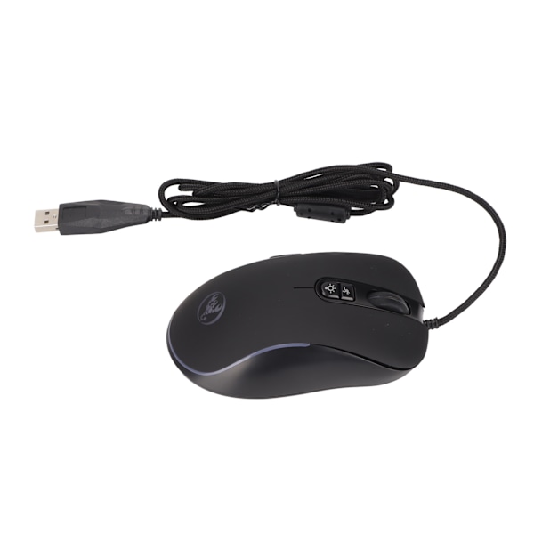 Mekanisk mus 4800DPI Programmerbar høy presisjon Ergonomi ABS Gaming mus med 6 RGB farger for Linux for Windows