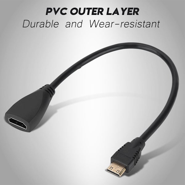 HDMI Hona till Mini HMDI Hane Adopter Cable Converter 1080P 3D High Speed