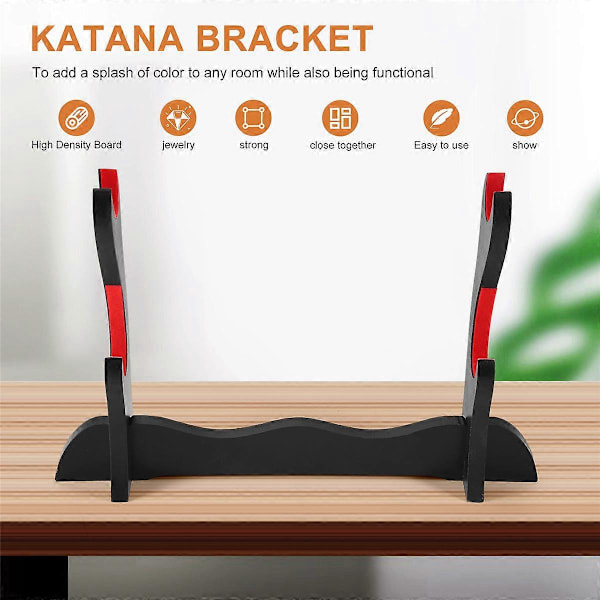2-lags Katana Samurai Sverdhylle Brakett Henger Displaystativ