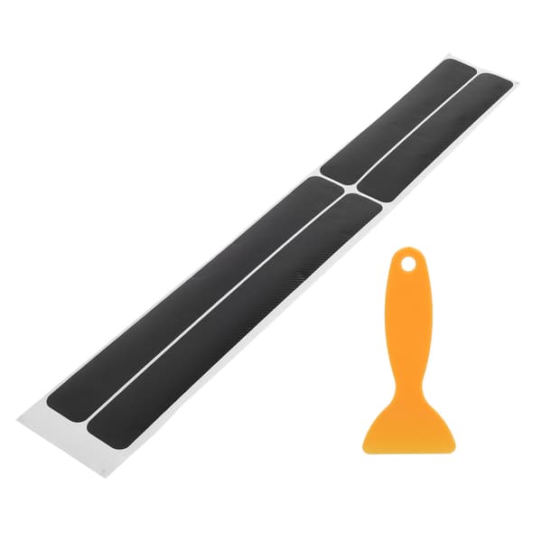 4 stk. bildørterskelbeskyttere, ripebeskyttelse, 3D karbonfiberdekorasjon, universell