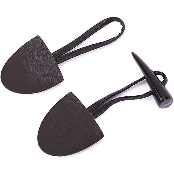 10 Sarjaa Sarvi PU Nahka Toggle Nappi Kiinnittimiä Takki Takki Duffel DIY Käsintehty Askarteluun - Kahvi, 16x4cm