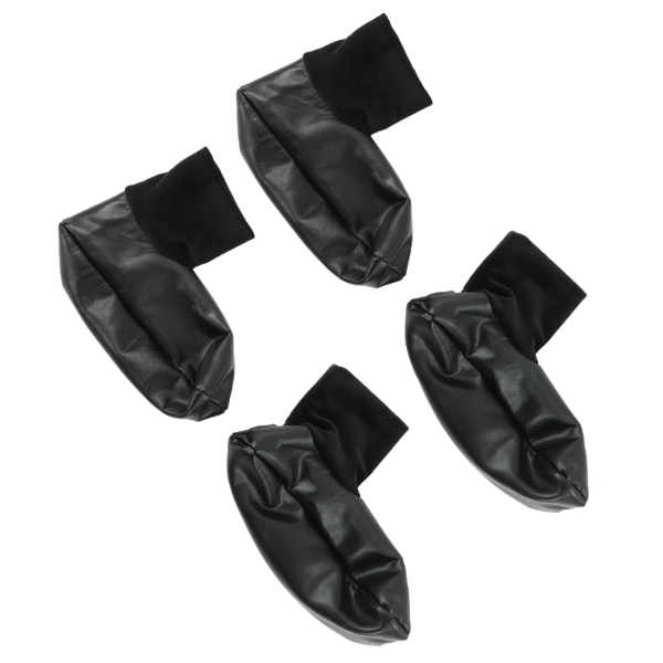 Sunnah Khuff Sokker PU Læder Polyester Komfortabel Varm Plys Foring Termiske Khuffain Sokker til 36 til 41 EU SkostørrelseSort Elastisk version