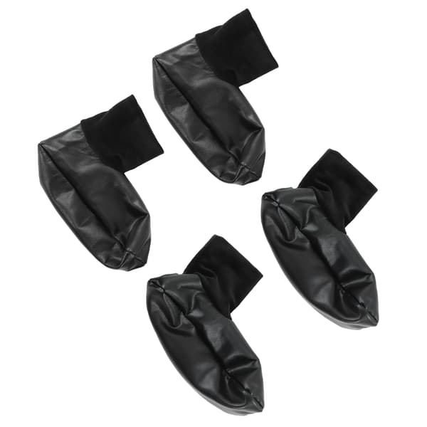 Sunnah Khuff-strumpor PU-läder Polyester Bekväm Varm Plyschfoder Termiska Khuffain-strumpor för skostorlek 36 till 41 EU Svart Elastisk Version