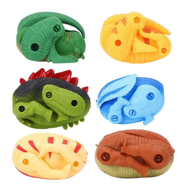 6 stk dinosaur egg svært simulering deformasjon dinosaur modell barn leketøy deformasjon dinosaur egg