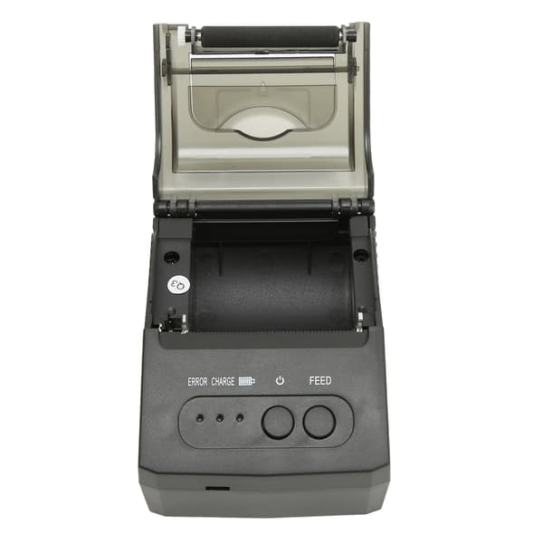 Termisk printer bærbar 58 mm papirbredde 2000 mAh genopladelig termisk etiketprinter 100 til 240 V US-stik