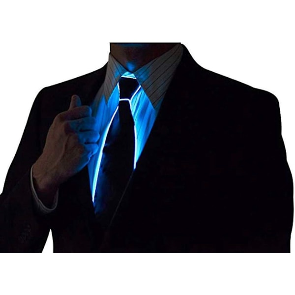 Glow in the Dark LED-slips Neon Blå Cool Party Accessoar