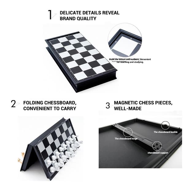 Utsökt Schackspel Medeltida Schackset Med Schackbräde 32 Schackpjäser Magnetiskt Schackset