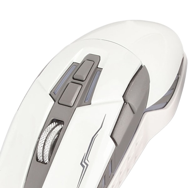 Sportsbilformet kablet spillmus USB optisk datamus LED-lys 4 justerbar DPI opptil 3200 datamus hvit
