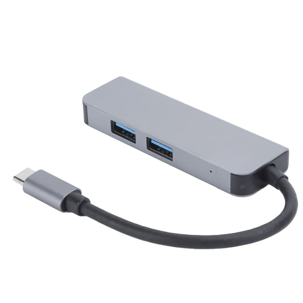 Multifunktionel Type C Hub HDMI 2x USB3.0 Output Adapter Dockingstation Aluminiumslegering