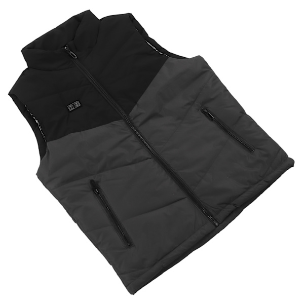 Elektrisk oppvarmet vest 11 oppvarmingssoner 3 moduser glidelåslomme Høy sikkerhet Lett oppvarmet vest for menn kvinner utendørs 2XL(171 til 182lb)