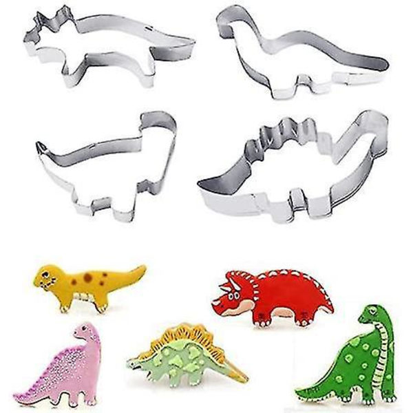 Rostfritt stål Dinosaur Snowflake Cookie Cutter Set med enkel, exakt skärning och säker, bekväm hantering