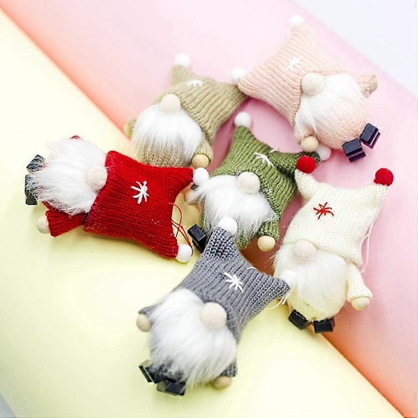 Julgransprydnader Svensk Jultomte Fylld Plyschleksak Nordiska Figurer Julhelg Festlig Hängande Dekoration Khaki-2 pack