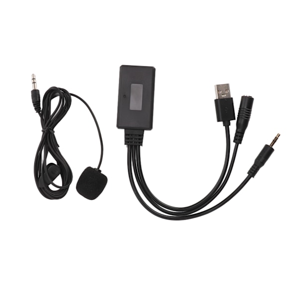 Professionell bil Bluetooth 5.0 Aux-in-kabel USB-adapter med mikrofonersättning för Hyundai