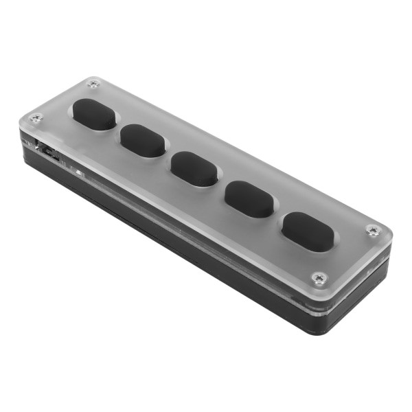 5 taster programmerbart tastatur USB kablet trådløst Bluetooth Dual Mode Mini Silikon Mute Gaming Keyboard for Office Music Svart
