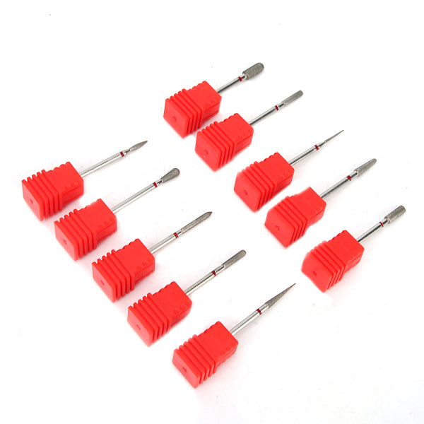 10 st Nagelborr Nagelpolering Burr Manikyr Pedikyr Tillbehörsverktyg Set Typ B