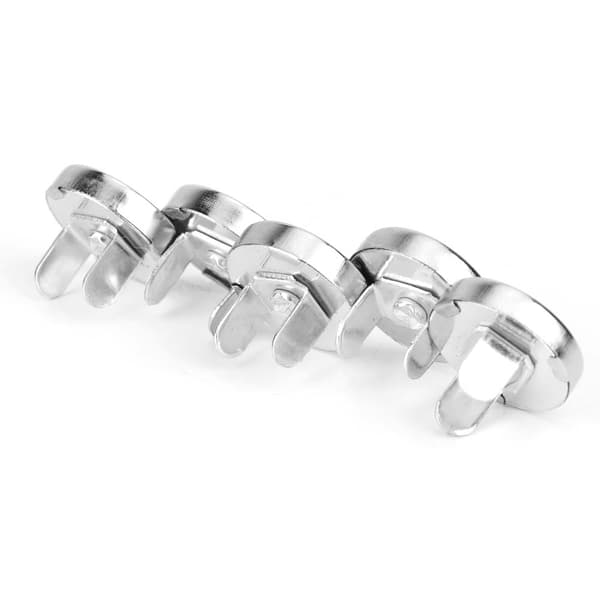 50 stk. magnetiske metalknapper, runde knapper, spænder, tilbehør til tøj (lyse hvide)