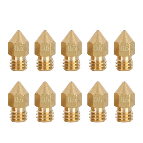 20 st MK8 munstyckessats 1,75 mm M6 gängade polerade extrudermunstycken med förvaringslåda för byte av 3D-skrivare 0,5 mm