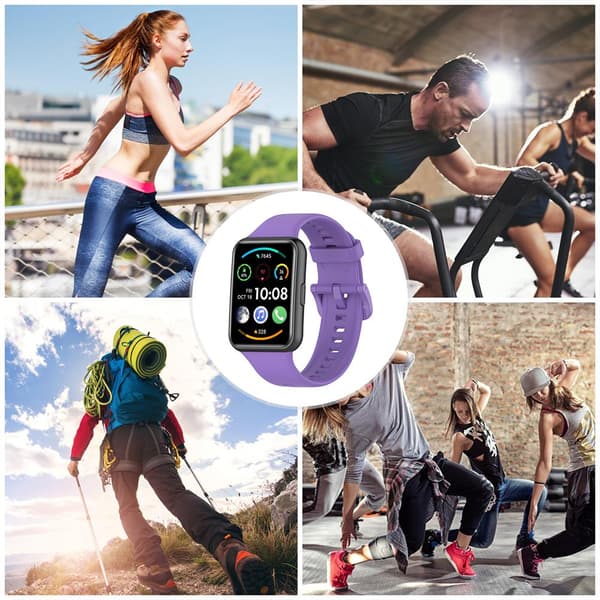 Smart Watch Erstatningsremme Smart Watch Blød Silikonerem til FIT2 Lilla