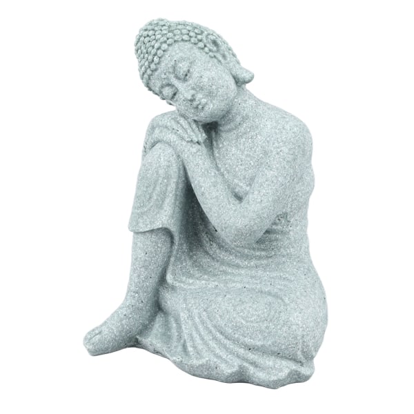 Pieni Buddha-koristelu Hieno käsityötaito Vihreä hiekkakivi Buddha-koristeet akvaarioon Mietiskelevä Buddha