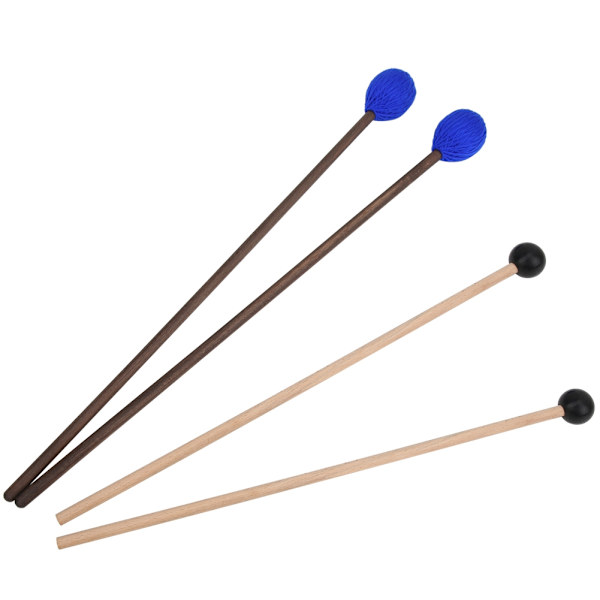 4 kpl Marimba-mallet-lankaa ja kumipäätä vaahterapuinen lyömäsoitin Marimballe