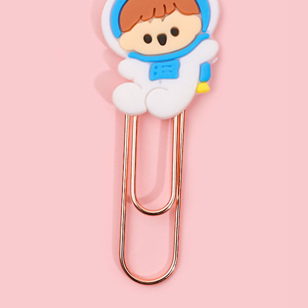Söt tecknad metall kontorsklämmor Astronaut Boy Astronaut Boy