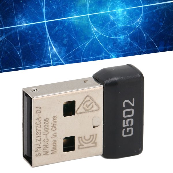 USB mottagare 2,4 GHz trådlös stabil signal Liten bärbar Slitstark ABS metallmusadapter för G502 LIGHTSPEED-mus
