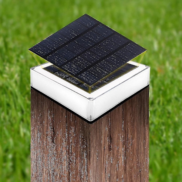 Solarlampa Stolpe LED Strålkastare Vattentät Modern Solarlampa