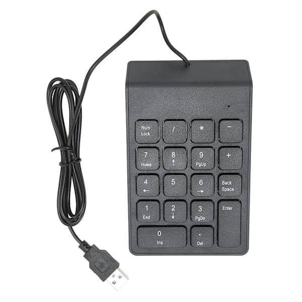 Numerisk tastatur USB Mini 18 taster Numerisk pad egnet til PC Desktop Notebook computere