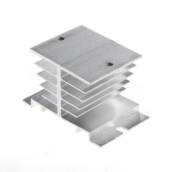 1 stk. Enkeltfaset Solid State Relæ SSR Køleplade Aluminium Dissipation Radiator