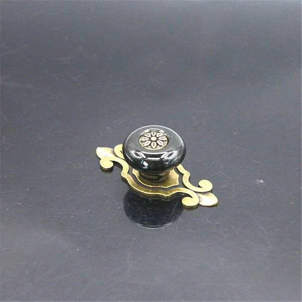 Retro Sink Legering Rund Håndtak Runde Knotter Drahåndtak 4 stk (Svart)