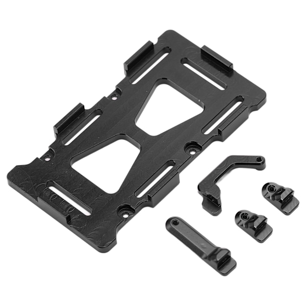 RC-batterifäste i aluminiumlegering, RC-batterifästeplatta för Axial SCX24 AXI90081 AXI00001 AXI00002 1/24 RC-bil, svart