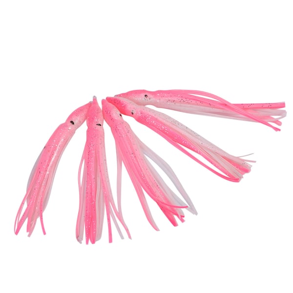 11 cm 5 st/lot bläckfisk bläckfisk Mjukt havsfiskebete Verklighetstrogna beten Fisktillbehör (rosa)