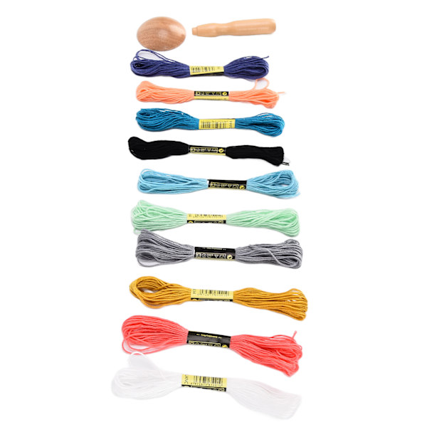 Broderigarn Set Verktyg Multifunktionell Färgglad Punchnål Broderikit