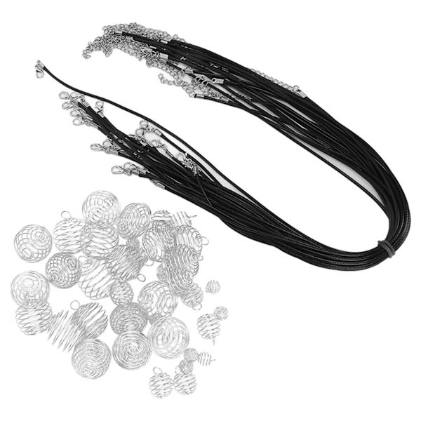 Trendiga fjäderkulor i legering för dreadlocks, PU-läderrep, DIY-halsband, accessoarer, vitguld