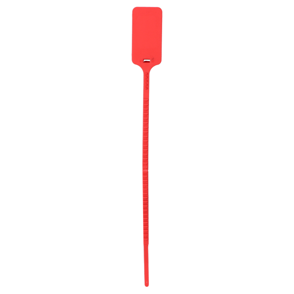 100 stk Anti-tyveri engangsmærke Kabelbinderidentifikationsmærke Selvlåsende bindebånd (rød)