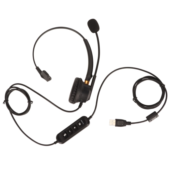 Single Ear Service Headset ENC Active Noise Cancellation USB Computer Headset for Office Kundeservice