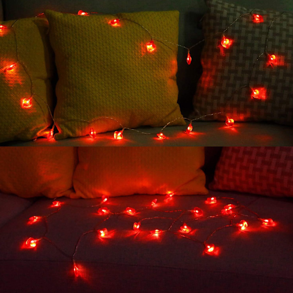 Hjärtformad ljusslinga Alla hjärtans dag LED ljusslinga DIY dekorativt ljus