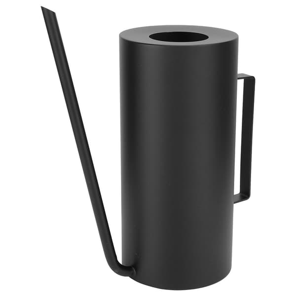 Vandkande i rustfrit stål med lang tud til blomster og planter til terrasse, have og græsplæne, sort 1,5L