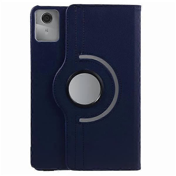 Compatible with Lenovo Tab M11 / Xiaoxin Pad 11 2024 Leather Case Rotating Stand Tablet Case DarkBlue