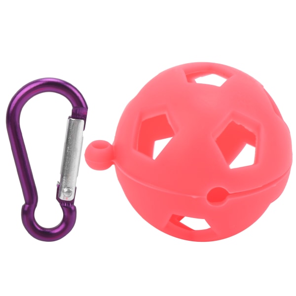Golfpallon cover, silikonihihapidike avaimenperällä golfharjoittelutarvikkeella vaaleanpunainen
