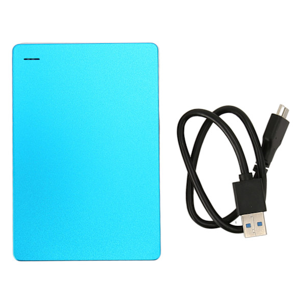 Extern hårddisk 2,5 tum USB 3.0 5 Gbps aluminiumlegering Plug and Play Ultra Slim mobil hårddisk för PC TV-telefon Blå 250 TB