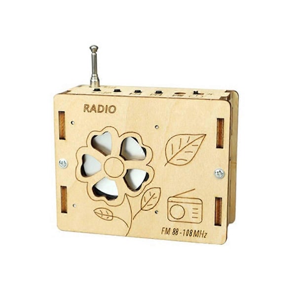 DIY FM Radio Modell Trä Vetenskap Experiment Kit Vetenskapsinlärning