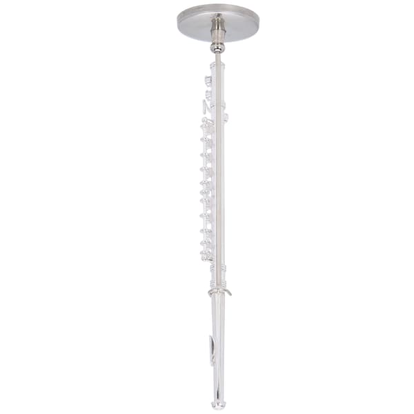 Miniatyrflöjt i koppar med stativ Mini musikinstrumentmodell tillbehörspresent (silver)