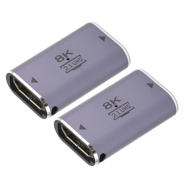 2 stk. HD Multimedia Interface hun-til-hun-koblingsadapter 3D 8K HD forlængeradapterstik til HDTV'er projektorer