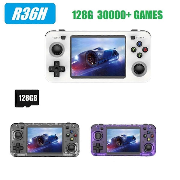 R36H Retro-käsikonsoli 128G 30000+ peliä lapsille lahjaksi A