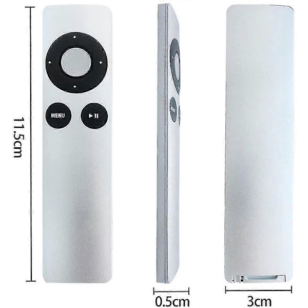 Apple TV Erstatningsfjernbetjening - Kompatibel med MC377LL/A 1., 2., 3. og 4. generation, A1294 A1218/MA711 A1378/MC572 A1427/MD199 A1625/MGY52/MLNC