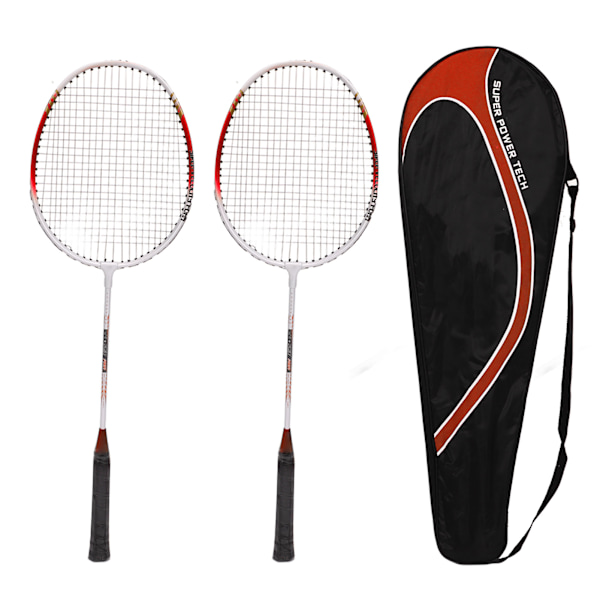REGAIL Badminton Racket Par 2 Aluminiumlegering Lätt Bärbar Badminton Rackets för Inomhus Utomhus Röd