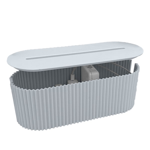 Kabelhanteringsbox Innovativ Enkel Skrivbordsströmskydd Sladdhållare Uttag Sladdförvaringsbox Blå