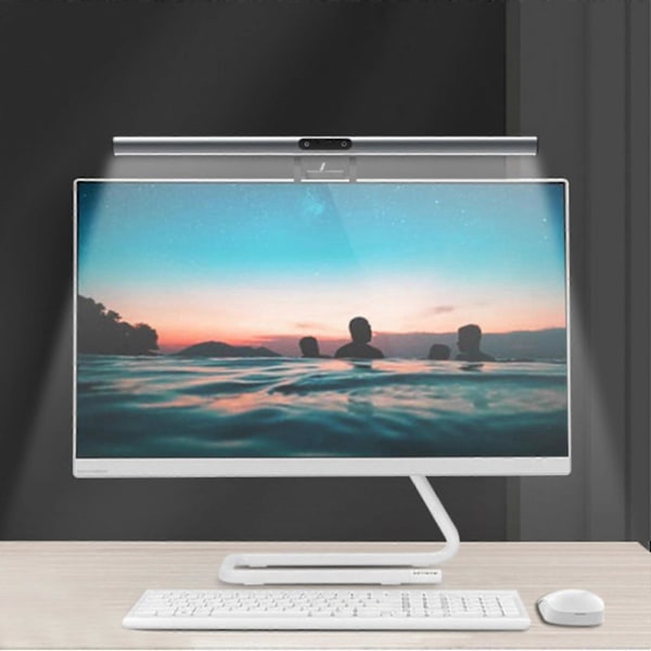 1080P HD Webkamera Kontakt med Mikrofon Justerbar 3 Fargetemperatur Øyebeskyttelse Lysskjerm