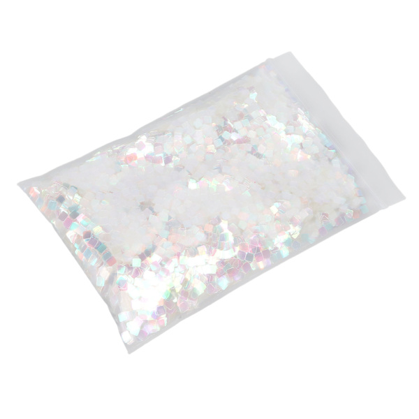 Nail Art Glitter Paljetter DIY Glossy Square Nail Paillette Flakes Dekorasjoner til julefest 1,8 oz